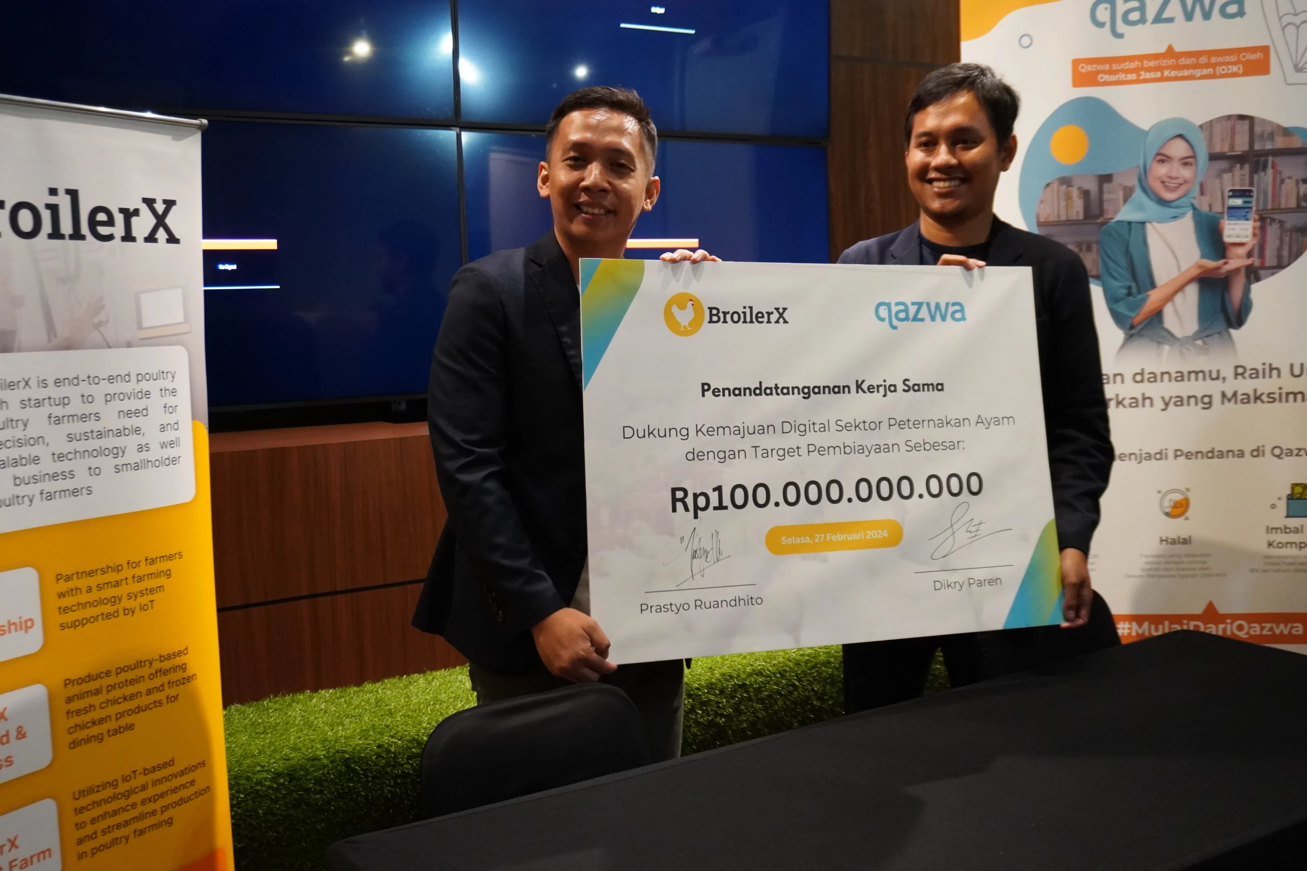 Targetkan Pembiayaan Rp100 Miliar, BroilerX bersama Qazwa Dukung Transformasi Digital Peternak Ayam Indonesia